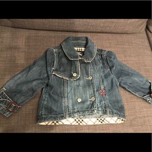 Baby Burberry denim jean jacket size 12 Months